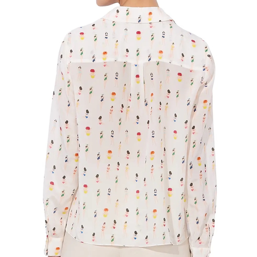 Alice + Olivia Eloise Printed Silk Blouse - Picture 4 of 16